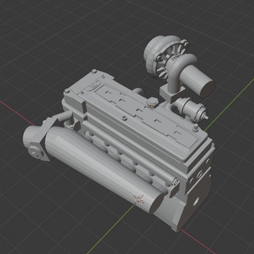 🚙 Barra turbo engine (1 piece) suit scale models・ STL File for 3D ...
