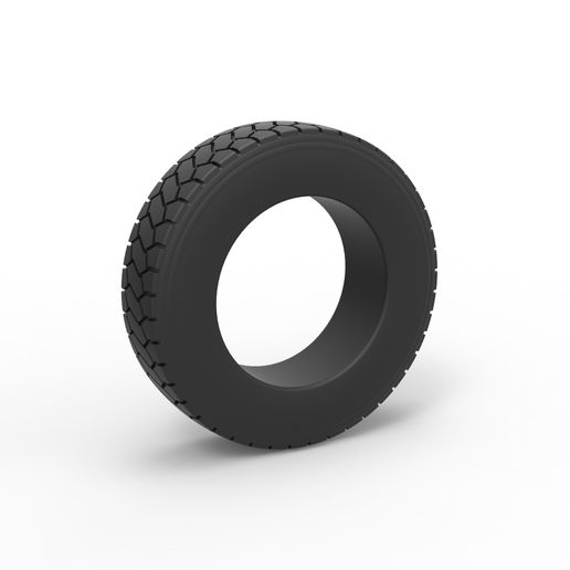 Diecast truck tire Scale 1 to 25 3D model