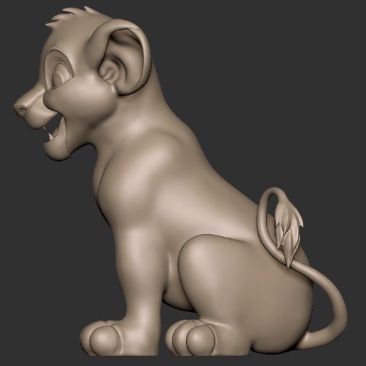 simba02.jpg Файл OBJ Simba Lion King・Модель 3D-принтера для скачивания, CGPRINTER