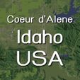 City-name.jpg Coeur d Alene Idaho USA en 20 km x 20 km - urbano y ciudad