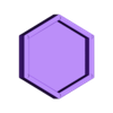 6 mag hex bottom bevel.stl Caixa-forte de dados hexagonais com ímanes