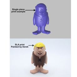barney-plain-vs-painted1.jpg Fichier STL gratuit Barny Ruble - Une pièce・Plan à télécharger et à imprimer en 3D
