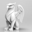 Griffin.129.jpg Mystical Griffin Minimalist Sculpture