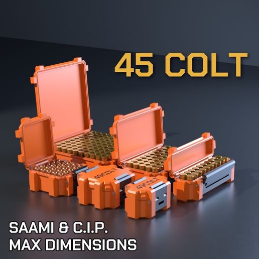 SBOX AMMO BOX 45 Colt AMMUNITION STORAGE 10/20/25/50/100 ROUNDS CRATE ORGANIZER 45colt