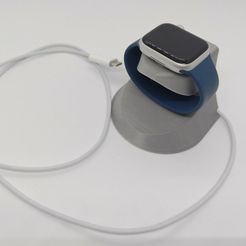 0.jpg STL file Apple Watch Series 7, 8 Holder (Apple Watch Charger Size: approx. ⌀27.6 mm x 6 mm / ⌀1.086 inch x 0.236 inch)・3D printing template to download