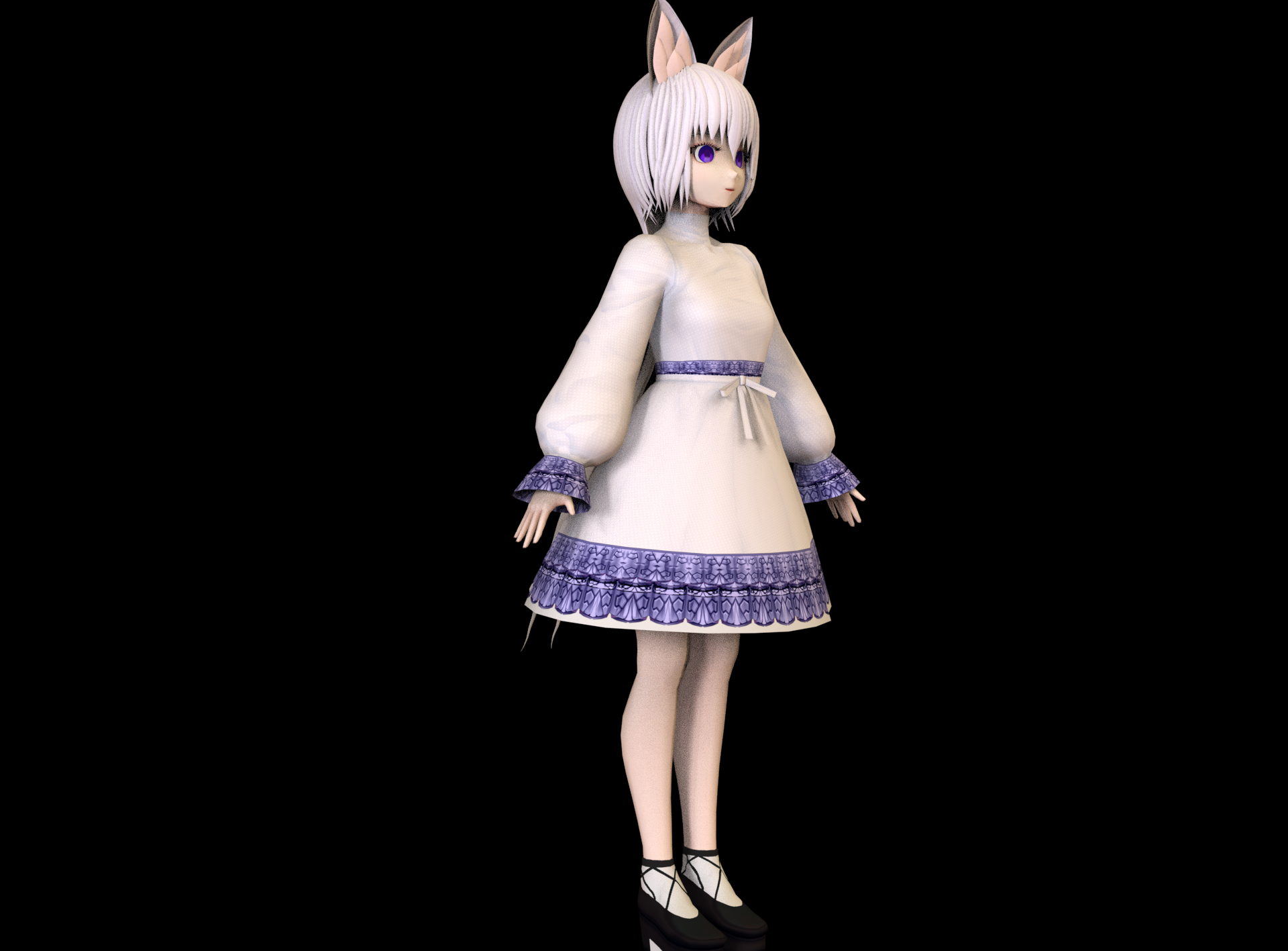 untitled.78.png Download STL file ANIME CHARACTER GIRL SCULPTURE 3D PRINT MODEL 2 • 3D print object, 3DCNC