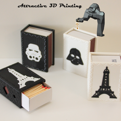 BOITE-ALLUMETTE-PNG.png Archivo STL FUNDAS CAJA DE CERILLAS GRANDE・Idea de impresión 3D para descargar