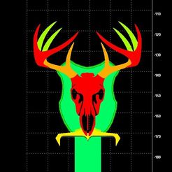 deer r.jpg STL-Datei Deer skull trophy bookmark herunterladen • Objekt zum 3D-Drucken, Lucas_Kranz