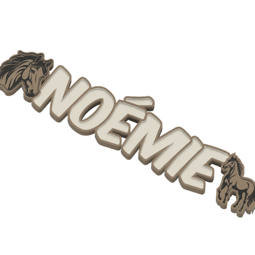 First name LED TO ASSEMBLE Noémie - 3D model önizlemesi