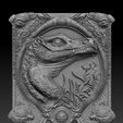 view-01.jpg crocodile Cadre d'art Modèle d'impression 3D