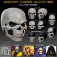 GHOST-RIDER-HELMET-CAPA-V1.jpg Ghost Rider - Scorpion - Skeletor - Skull Helmet and mask - Fan made - STL model 3D print digital file