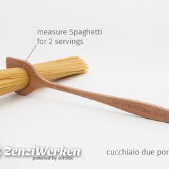 a041bd38e3623bb720e91ffe55b52cdd_display_large.jpg STL-Datei Spaghetti Measure Spoon (cucchiaio due porzioni) kostenlos・3D-Drucker-Modell zum herunterladen