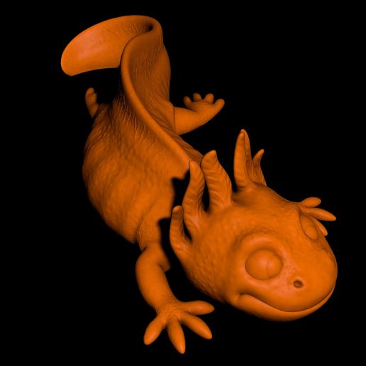Axolotl.jpg Fichier STL Axolotl (Impression facile sans support)・Plan pour impression 3D à télécharger, Alsamen