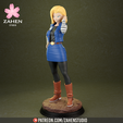 Render8.png Android18 - Dragon Ball 3D print model