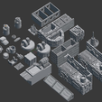 Render1.png Inn & Tavern Items - Set 2 - Kitchen and Food - 28mm gaming - Sample Items