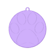 Paw Print - Ornament.stl Paw Print - Ornement de Noël
