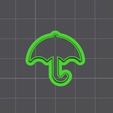 Paraguas1.jpg Polymer clay cutter / cookie cutter pack Umbrella shape