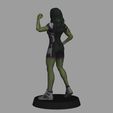 03.jpg STL file She Hulk - She Hulk series - low poly 3d model・Model to download and 3D print, TonMcu