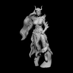 Base-Render-71509.jpg Free STL file Dread Warlock Outcast on foot and mounted・Template to download and 3D print