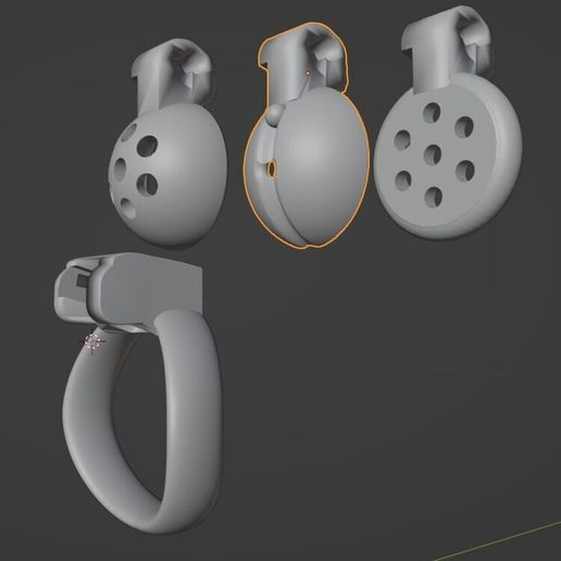 🤐 Flat chastity cage・Free STL File for 3D printing・Cults