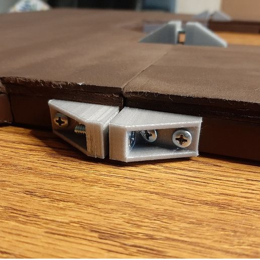 Model Railroad Module Connector Brackets - All Scales - G HO HOn30 N Z On30 3D model