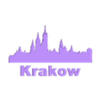 Krakow_all.stl Wall silhouette - City skyline - Krakow