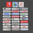 3.png Set of 30 decorative banners, collection, video game console brand.