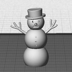 snowman_display_large.jpg Fichier STL gratuit Bonhomme de neige・Objet imprimable en 3D à télécharger, Muzz64