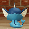 vaporeonB_03.png vaporeon chibi 2 models easy to print cute