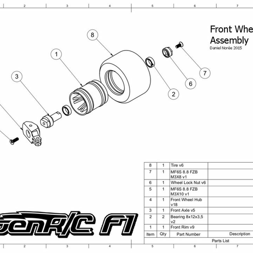 Front_Wheel_Assembly.png Télécharger fichier STL gratuit Voiture OpenRC F1 - Voiture RC 1:10 • Modèle pour impression 3D, DanielNoree