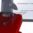 cale de compensation (45°) - fixation rotule Astro-Tracker - Astroduino
