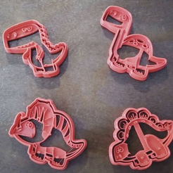 3.png 4 Dino's Cookie cutter- 4 Dinosaur Cutters