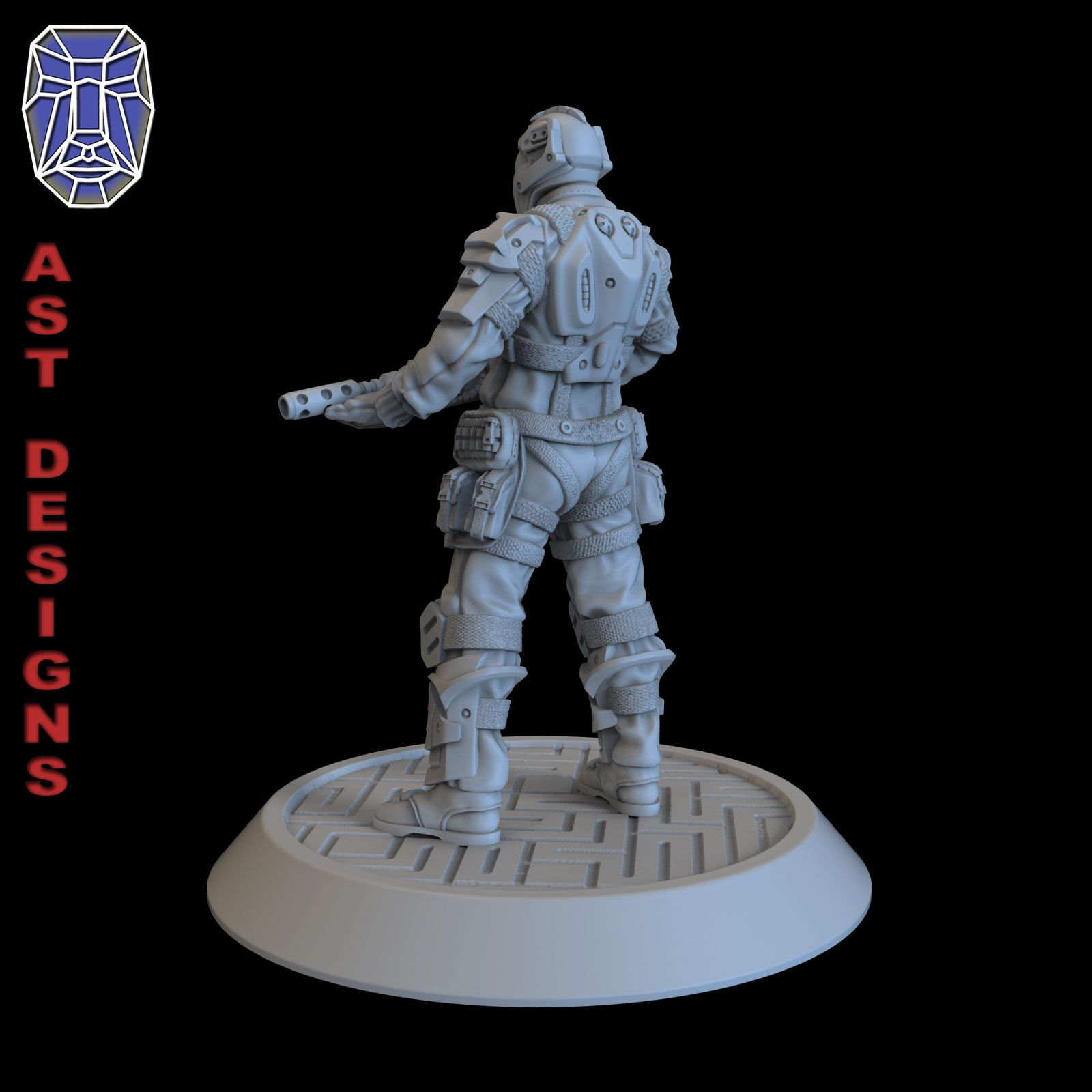 Download file sci fi Miniature 1-0 soldier warrior Miniature • Object ...