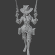 Capture.png Free STL file Cowgirl Female Gunslinger Dual Wield・Template to download and 3D print
