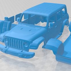 Jeep-Wrangler-Unlimited-Sahara-2018-Cristales-Separados-1.jpg Fichier 3D Jeep Wrangler Unlimited Sahara 2018 Imprimable Car・Modèle à télécharger et à imprimer en 3D, hora80