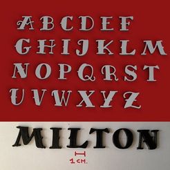 MILTONHOME.jpg 3D file MILTONIAN uppercase 3D letters STL file・3D print model to download