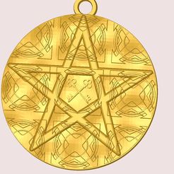 Pentacle-12-art-000.jpg Hagan pendentif magique pentacle "path keys" activate the deck divination on tarot cards witch altar part pt-12 3d-print and cnc