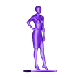 Pose43ScyllaConductingBusiness.stl Archivo STL gratis Cyberpunk Women x6・Plan para descargar y imprimir en 3D
