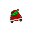 7ee8093d-23d0-45c4-8f4a-08c74c843822.jpg Red Truck with Tree Straw Topper 2 sizes 3MF File inlcluded