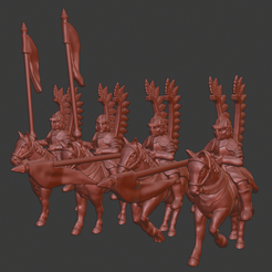Winged_hussars_v1.png Free STL file Winged Hussar Miniatures・3D printer design to download, Ilhadiel