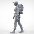 H1.30.jpg N3 walking Hiker Woman 1 64 Miniature 3D print model