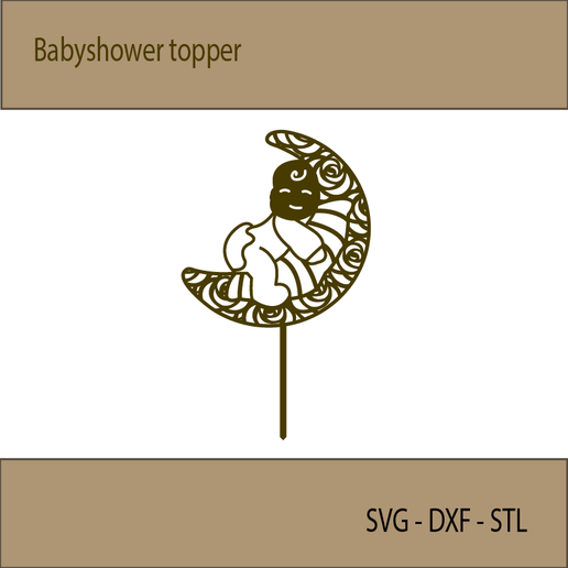 babyshower topper 3D model