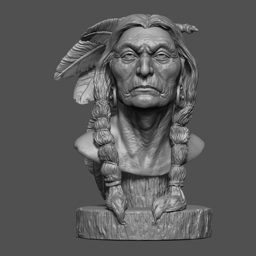 6.jpg Native American Warrior Bust