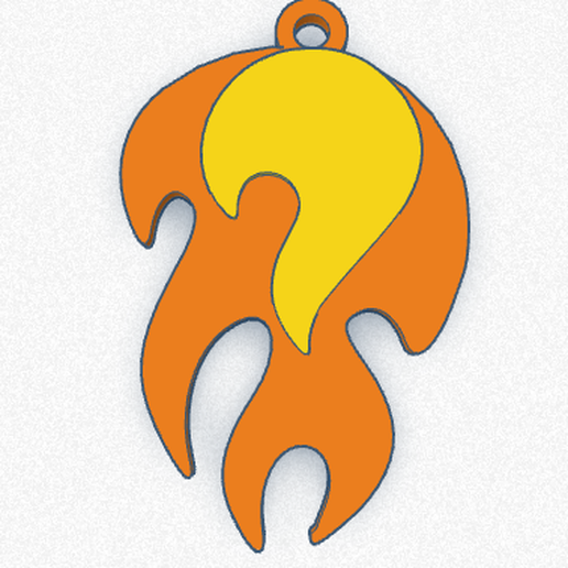 Hoop ring flames 3D model