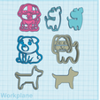 dog-cutter-all-5.png Cookie cutter, Polymer Clay Cutter Dog, Puppy, Doggy, Pup shape, Set 5PCS