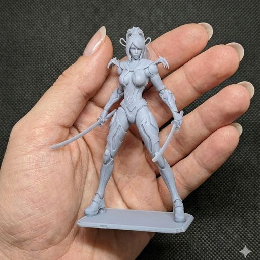 Cyberpunk Girl – Futuristic Sci-Fi Figurine