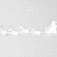 santasled1-2.png Santa and Sled, Flying Reindeer, Outline, Silhouette, Projection Image, Holiday Scene