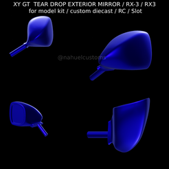 Nuevo-proyecto-2022-04-26T143702.325.png STL file XY GT TEAR DROP DROP EXTERIOR MIRROR / RX-3 / RX3 for model kit / custom diecast / RC / Slot・3D printing template to download, ditomaso147