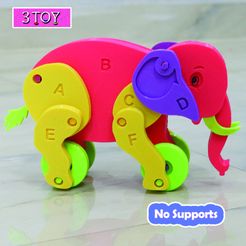 e1.jpg Fichier STL Jouet éléphant・Objet imprimable en 3D à télécharger