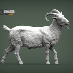 Goat-1.jpg Fichier STL Modèle d'impression 3D d'une chèvre・Idée pour impression 3D à télécharger